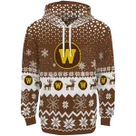 western michigan broncos reindeer motif brown hoodie best selling