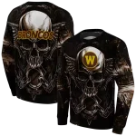 western michigan broncos skull artwork brown black hoodie best selling