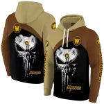 western michigan broncos skull punisher gold black hoodie best selling