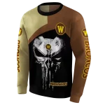 western michigan broncos skull punisher gold black hoodie best selling
