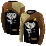western michigan broncos skull punisher gold black hoodie best selling