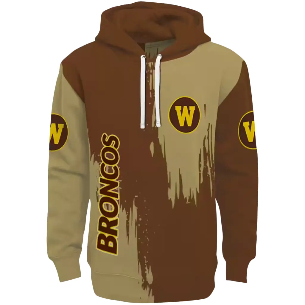 western michigan broncos splatter effect brown hoodie best selling western michigan broncos splatter effect brown hoodie best selling