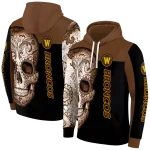 western michigan broncos sugar skull brown black hoodie best selling