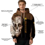 western michigan broncos sugar skull brown black hoodie best selling