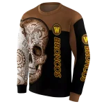 western michigan broncos sugar skull brown black hoodie best selling
