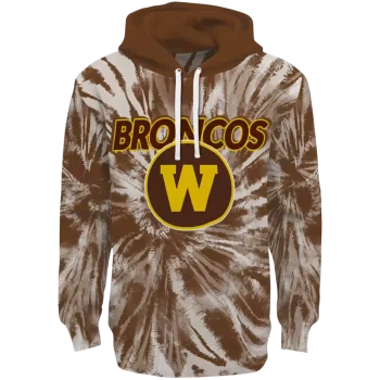 western michigan broncos tie dye pattern brown hoodie best selling