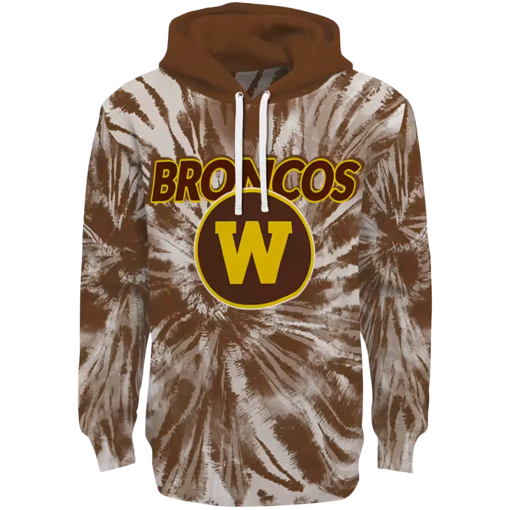 western michigan broncos tie dye pattern brown hoodie best selling western michigan broncos tie dye pattern brown hoodie best selling