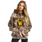 western michigan broncos tie dye pattern brown hoodie best selling