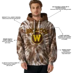 western michigan broncos tie dye pattern brown hoodie best selling