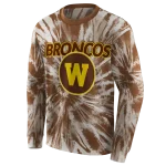 western michigan broncos tie dye pattern brown hoodie best selling