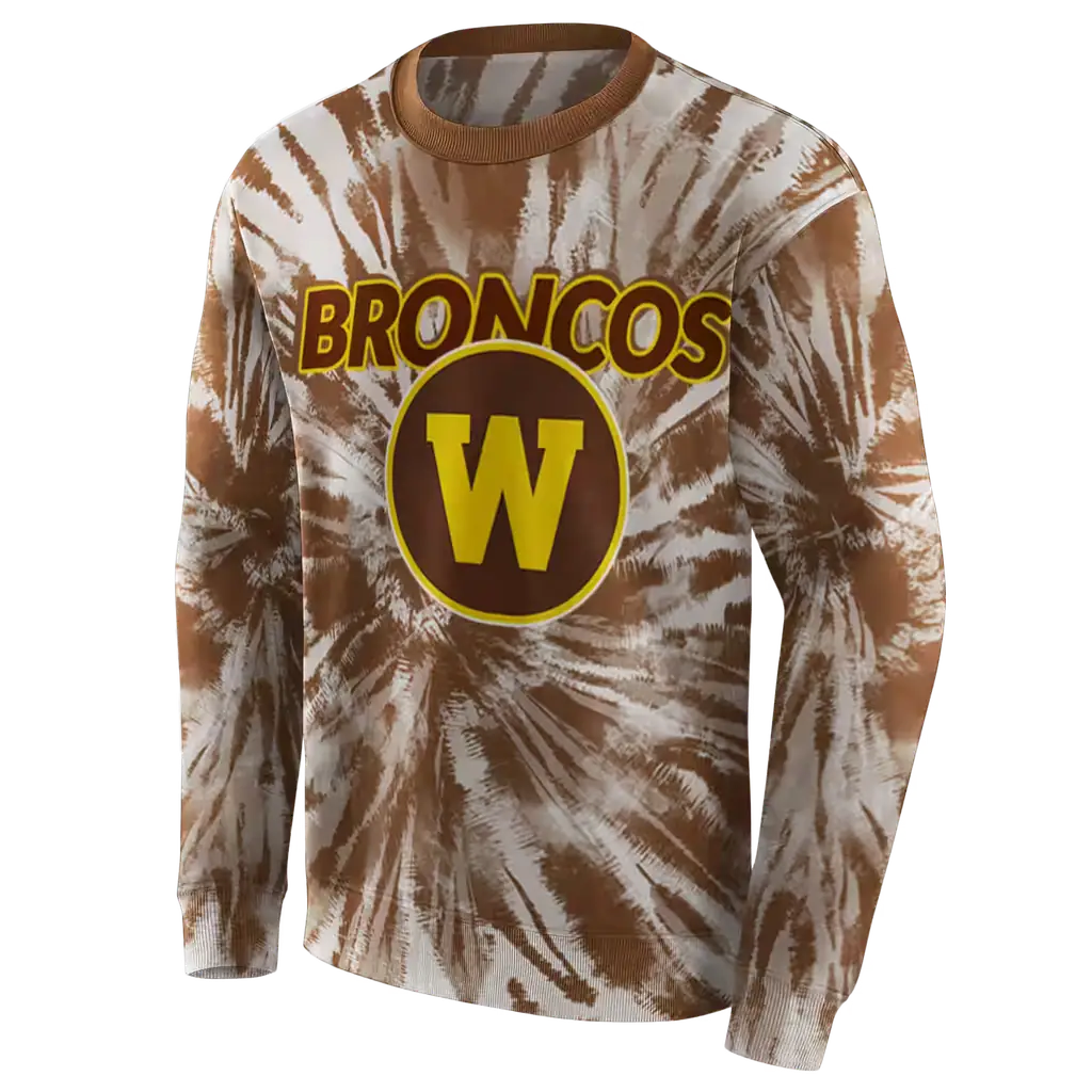 western michigan broncos tie dye pattern brown hoodie new arrival western michigan broncos tie dye pattern brown hoodie new arrival