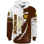 western michigan broncos triangular pattern brown white hoodie best selling