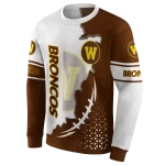 western michigan broncos triangular pattern brown white hoodie best selling