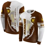 western michigan broncos triangular pattern brown white hoodie best selling