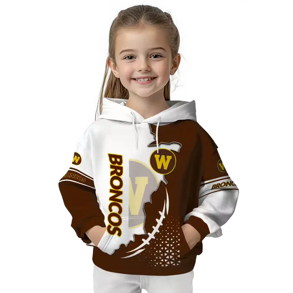 western michigan broncos triangular pattern brown white hoodie top rated western michigan broncos triangular pattern brown white hoodie top rated