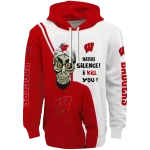 wisconsin badgers achmed skull red hoodie best selling