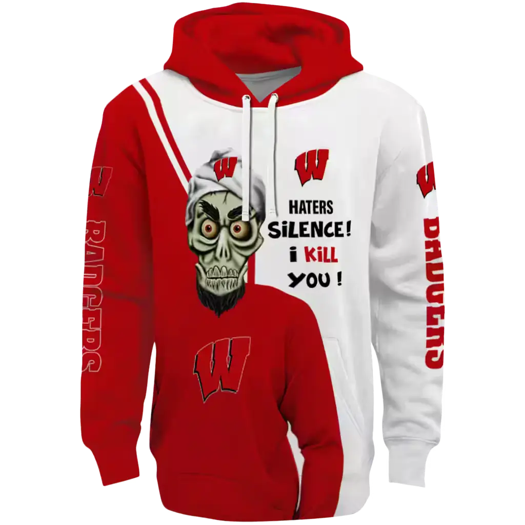 wisconsin badgers achmed skull red hoodie best selling wisconsin badgers achmed skull red hoodie best selling