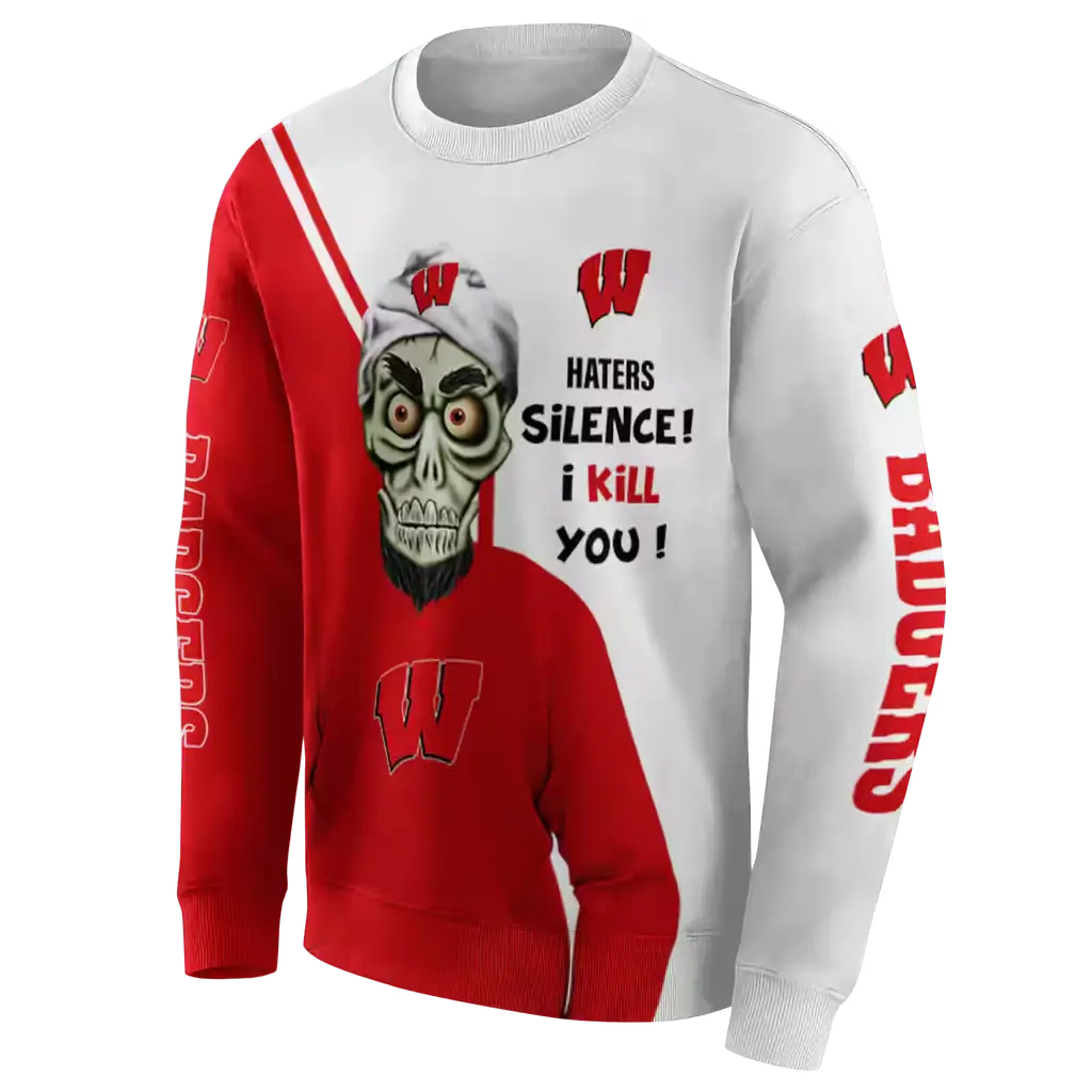 wisconsin badgers achmed skull red hoodie new arrival wisconsin badgers achmed skull red hoodie new arrival