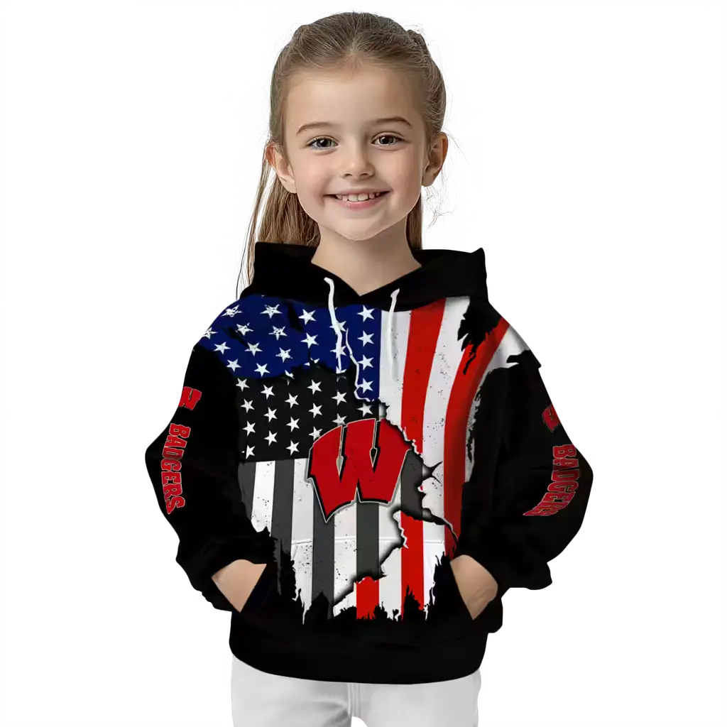 wisconsin badgers american pride black hoodie top rated wisconsin badgers american pride black hoodie top rated