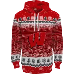 wisconsin badgers christmas trees red hoodie best selling
