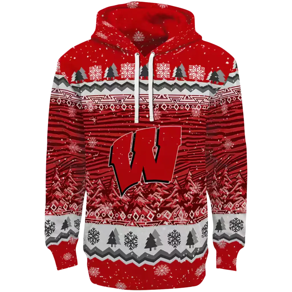 wisconsin badgers christmas trees red hoodie best selling wisconsin badgers christmas trees red hoodie best selling