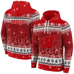 wisconsin badgers christmas trees red hoodie best selling