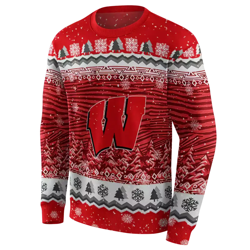 wisconsin badgers christmas trees red hoodie new arrival wisconsin badgers christmas trees red hoodie new arrival