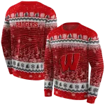 wisconsin badgers christmas trees red hoodie best selling