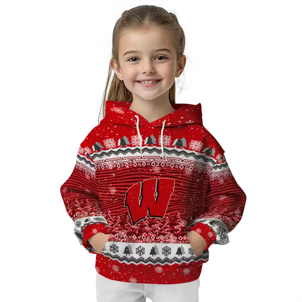 wisconsin badgers christmas trees red hoodie top rated wisconsin badgers christmas trees red hoodie top rated