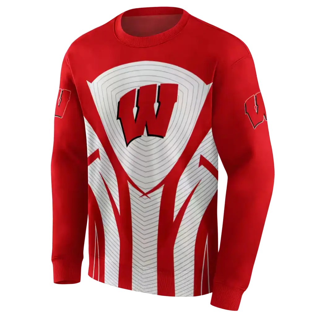 wisconsin badgers concentric lines red black hoodie new arrival wisconsin badgers concentric lines red black hoodie new arrival