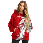 wisconsin badgers dynamic slash red white hoodie best selling