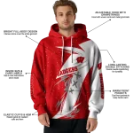wisconsin badgers dynamic slash red white hoodie best selling