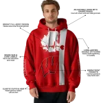 wisconsin badgers football heartbeat red hoodie best selling