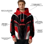 wisconsin badgers futuristic pattern red black hoodie best selling