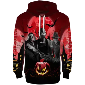 wisconsin badgers halloween vibes red black hoodie best selling
