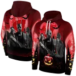 wisconsin badgers halloween vibes red black hoodie best selling