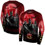 wisconsin badgers halloween vibes red black hoodie best selling