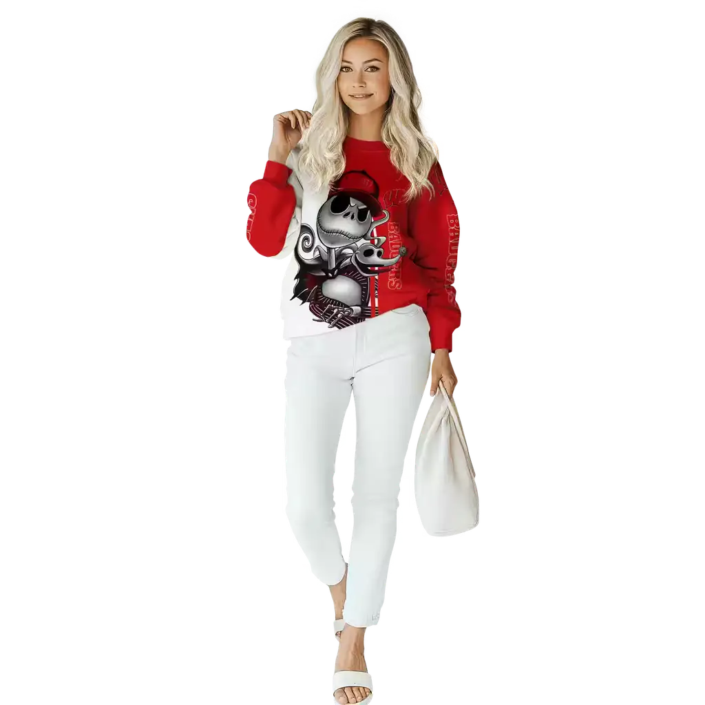 wisconsin badgers jack skellington red hoodie trendy wisconsin badgers jack skellington red hoodie trendy