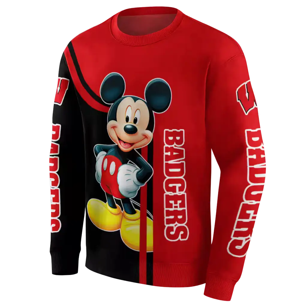 wisconsin badgers mickey mouse red black hoodie new arrival wisconsin badgers mickey mouse red black hoodie new arrival
