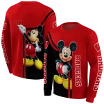 wisconsin badgers mickey mouse red black hoodie best selling