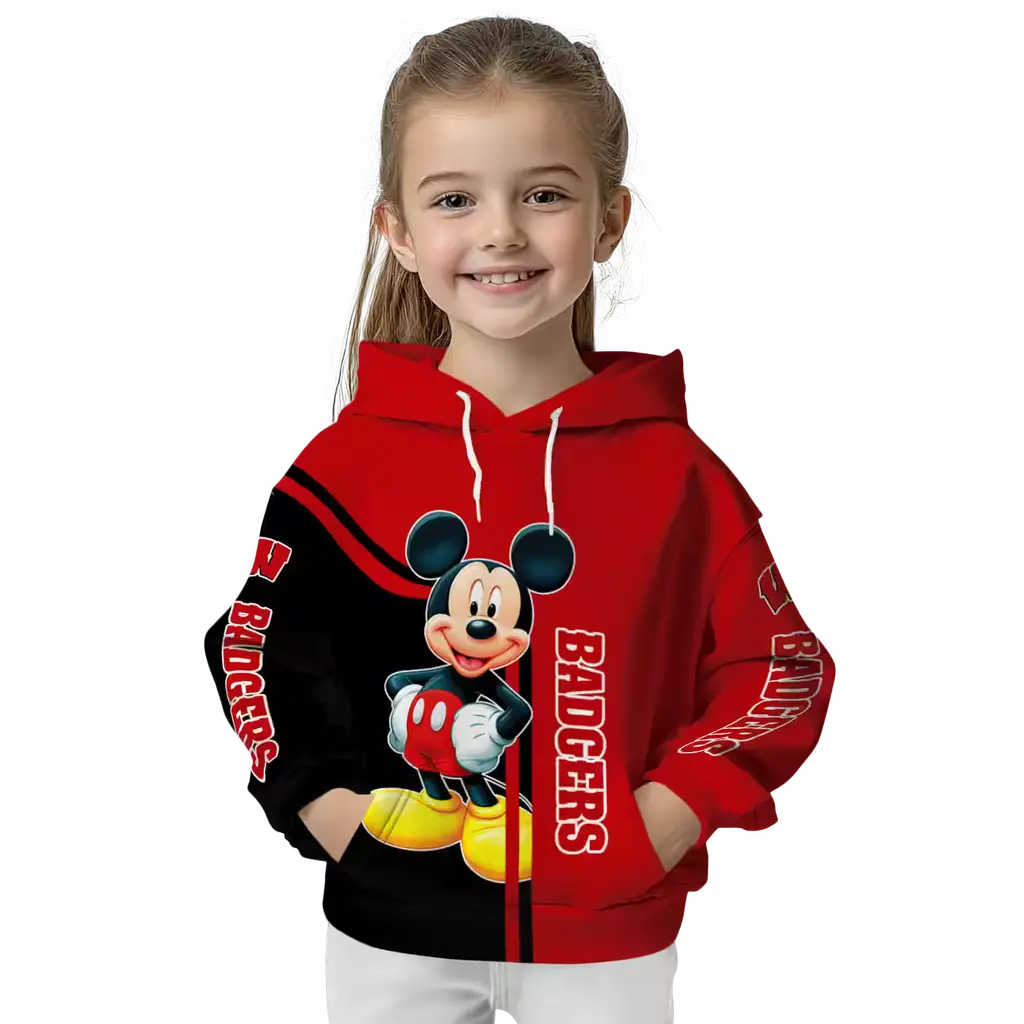wisconsin badgers mickey mouse red black hoodie top rated wisconsin badgers mickey mouse red black hoodie top rated