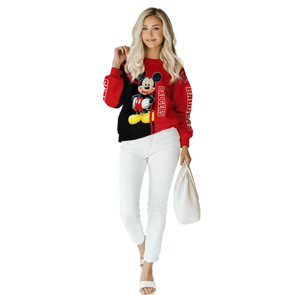 wisconsin badgers mickey mouse red black hoodie trendy wisconsin badgers mickey mouse red black hoodie trendy
