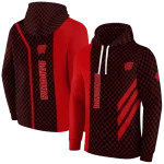 wisconsin badgers monogram pattern red hoodie best selling