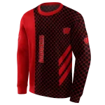 wisconsin badgers monogram pattern red hoodie best selling