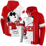 wisconsin badgers playful snoopy red hoodie best selling