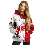 wisconsin badgers playful snoopy red hoodie best selling