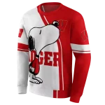 wisconsin badgers playful snoopy red hoodie best selling