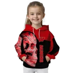 wisconsin badgers skull motif red black hoodie best selling