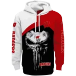 wisconsin badgers skull punisher white black hoodie best selling