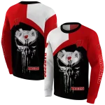 wisconsin badgers skull punisher white black hoodie best selling